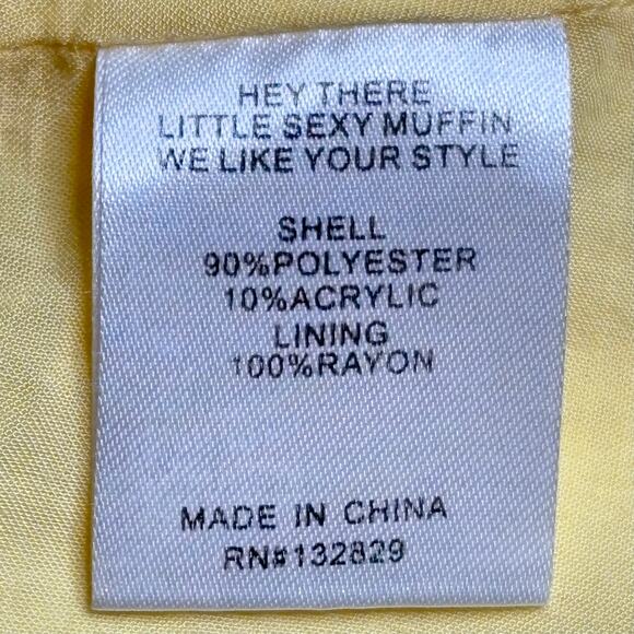 LPA Elazar Butter Yellow Tweed Top Medium - Picture 6 of 8